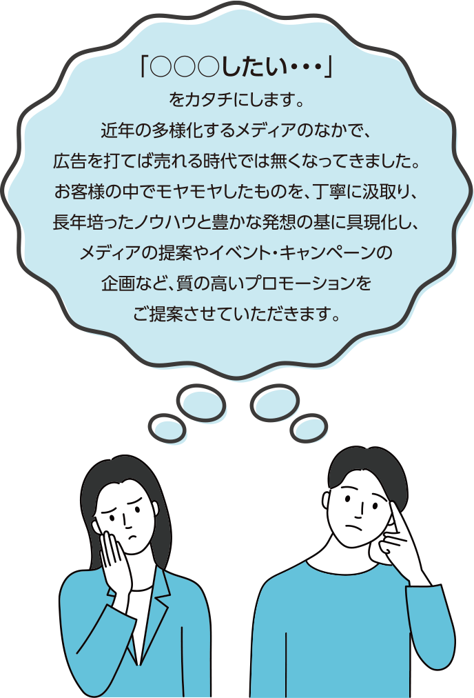 「○○○したい」・・・をカタチにします。