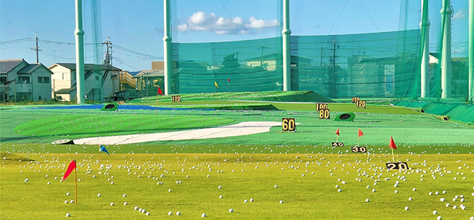 ゴルフ練習場看板