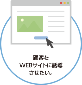 顧客をWEBサイトに誘導させたい。